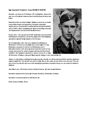 A preview of a PDF biography for Hood, Kenneth Fredrick